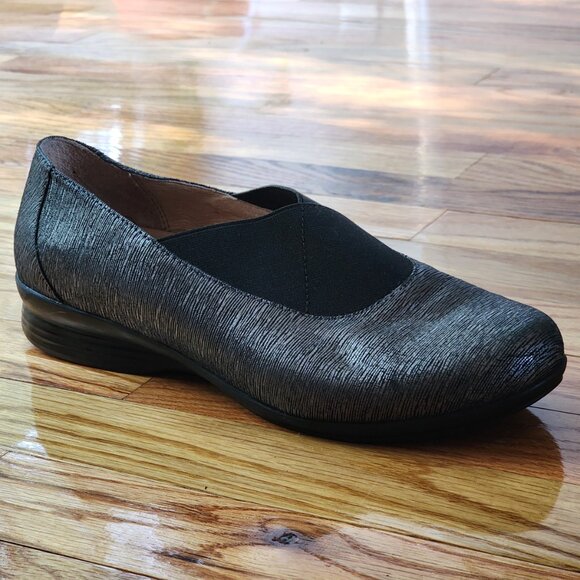 DANSKO Ann Pewter Metallic Round Toe Slip On Comfort Shoe - Picture 3 of 7